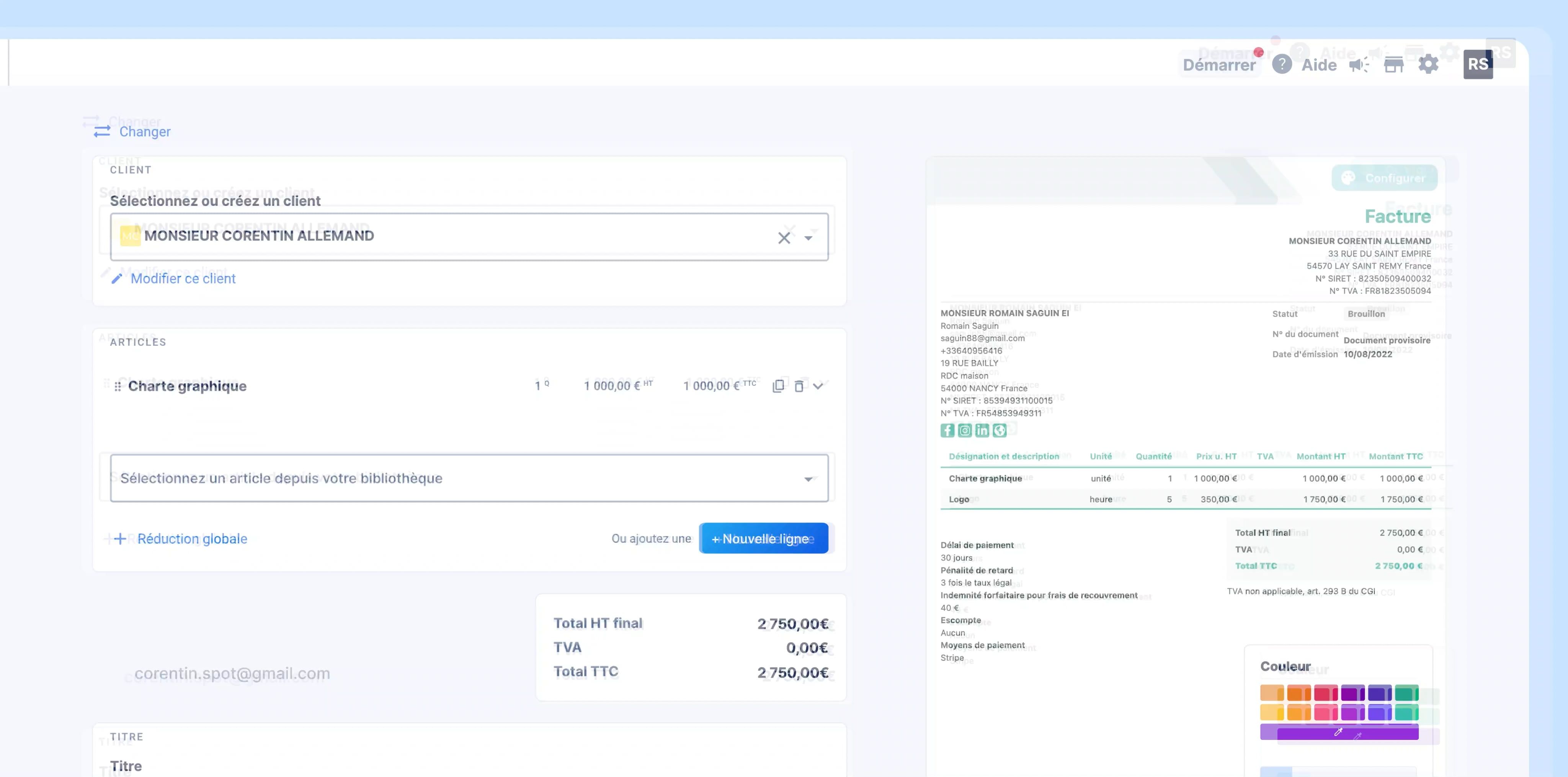 Logiciel de facturation pour indépendants