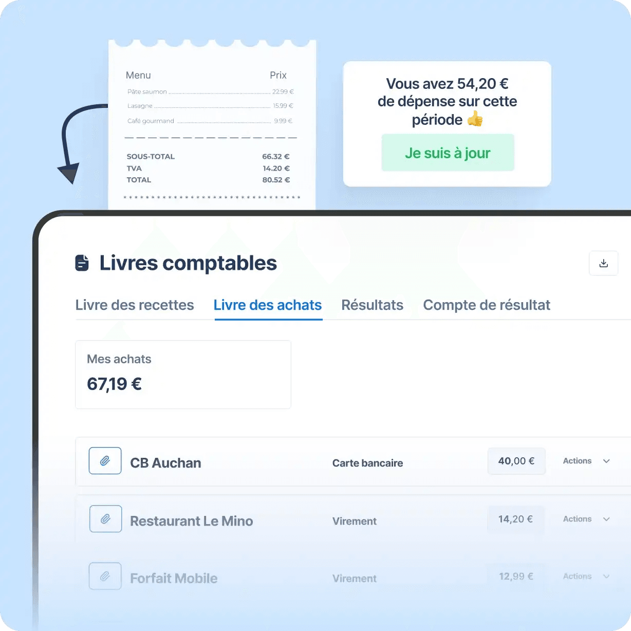 Centralisation des achats et ajout automatique au registre