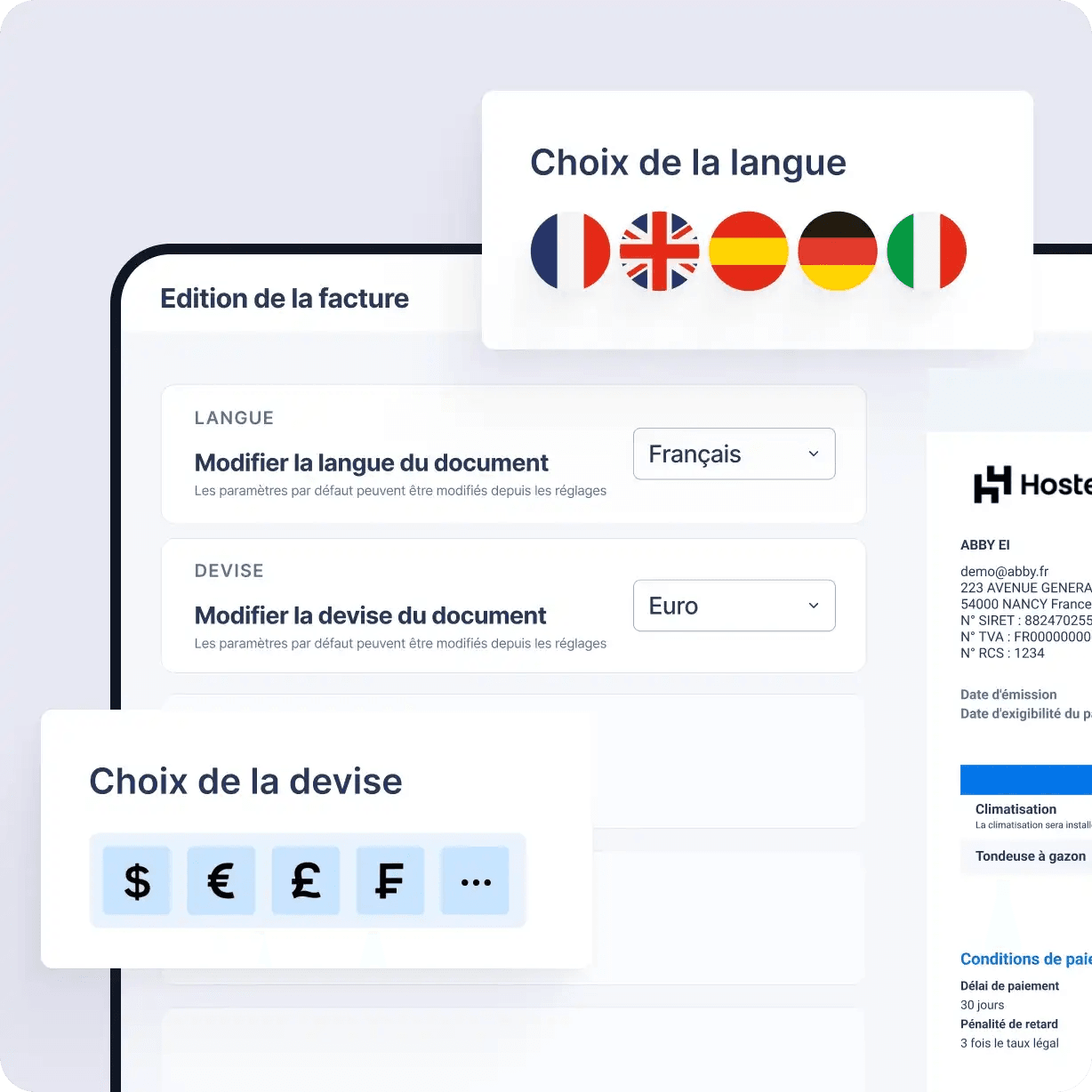 Facturation en devises et langues étrangères
