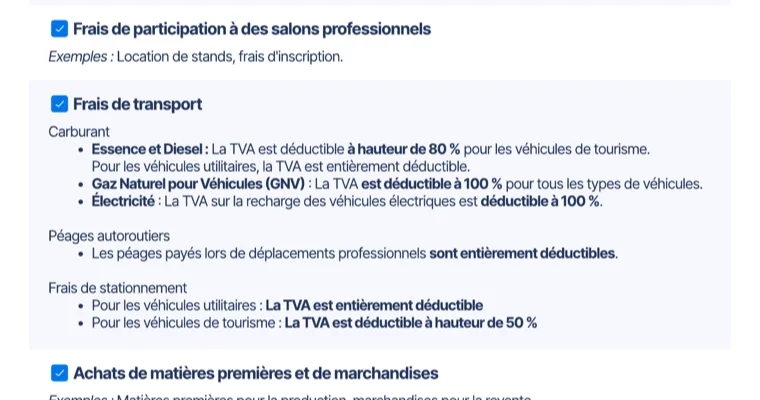 Aperçu de l'infographie « TVA déductible / non déductible » d'Abby