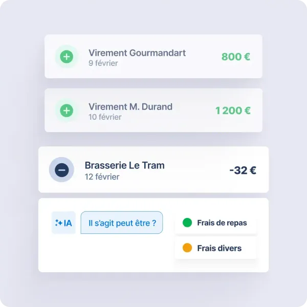 Intelligence artificielle pour automatiser la catégorisation des revenus, achats et données
