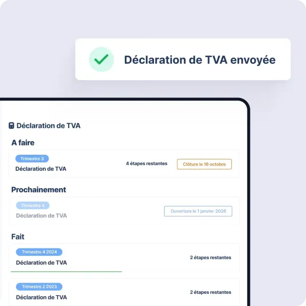 Comptabilité automatique jusqu'à la déclaration de TVA