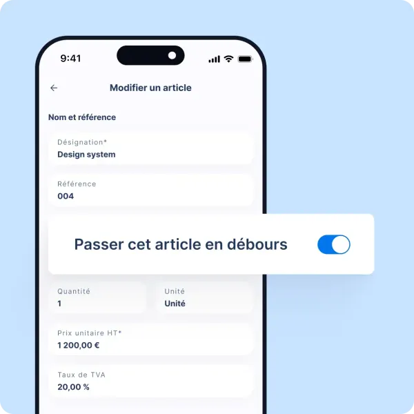 Facturation des frais de débours