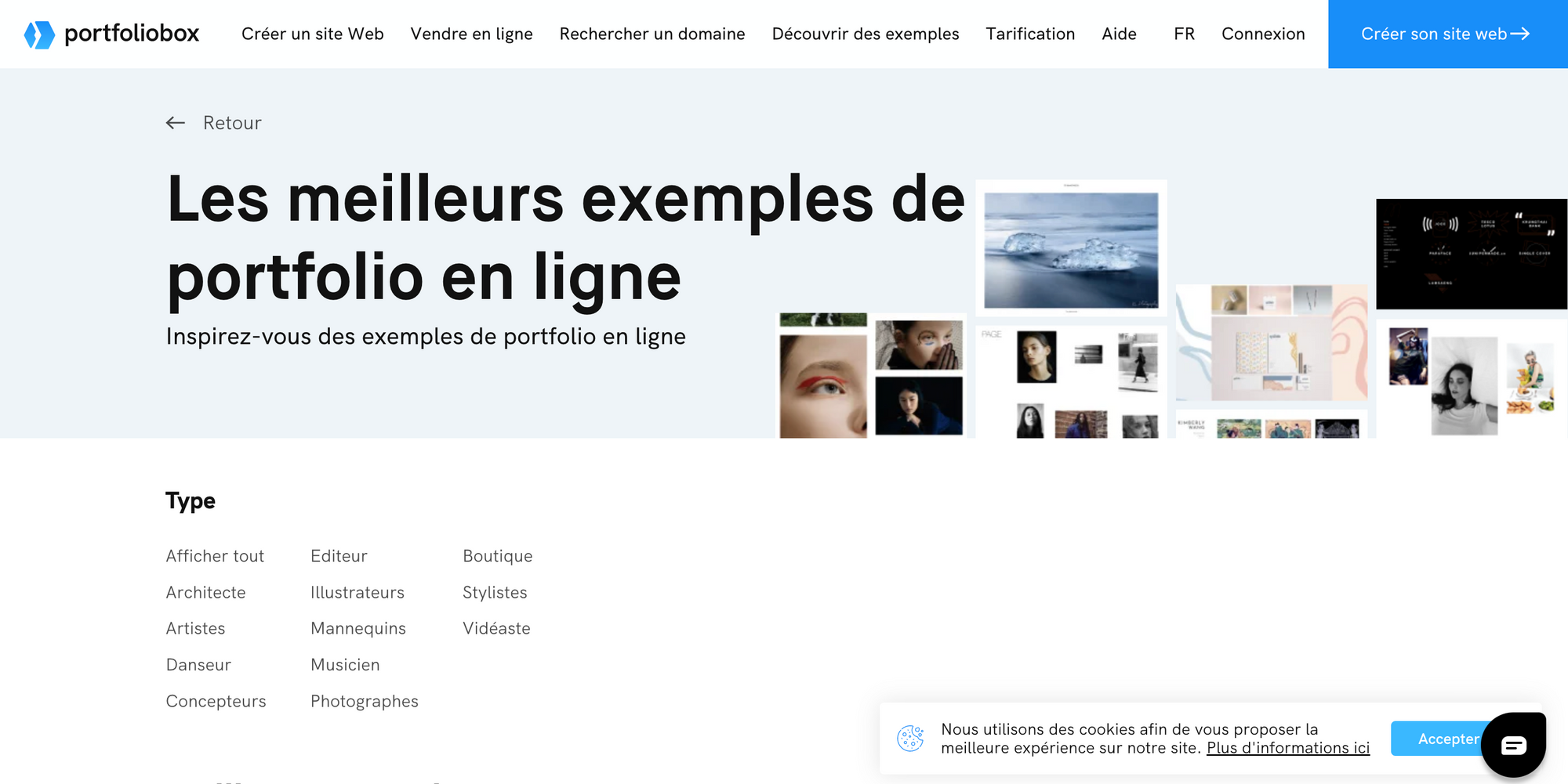 Portfoliobox, portfolio en ligne