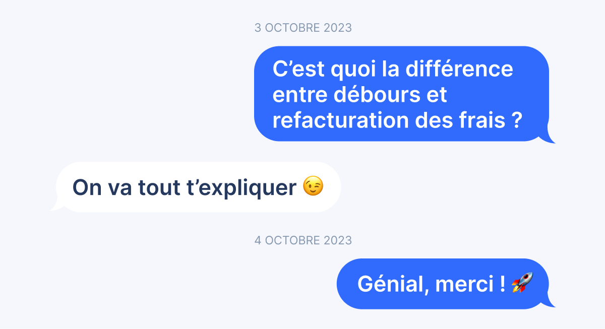debours comptabilité refacturation frais