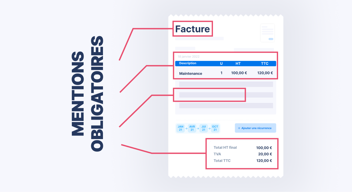 mentions obligatoires factures