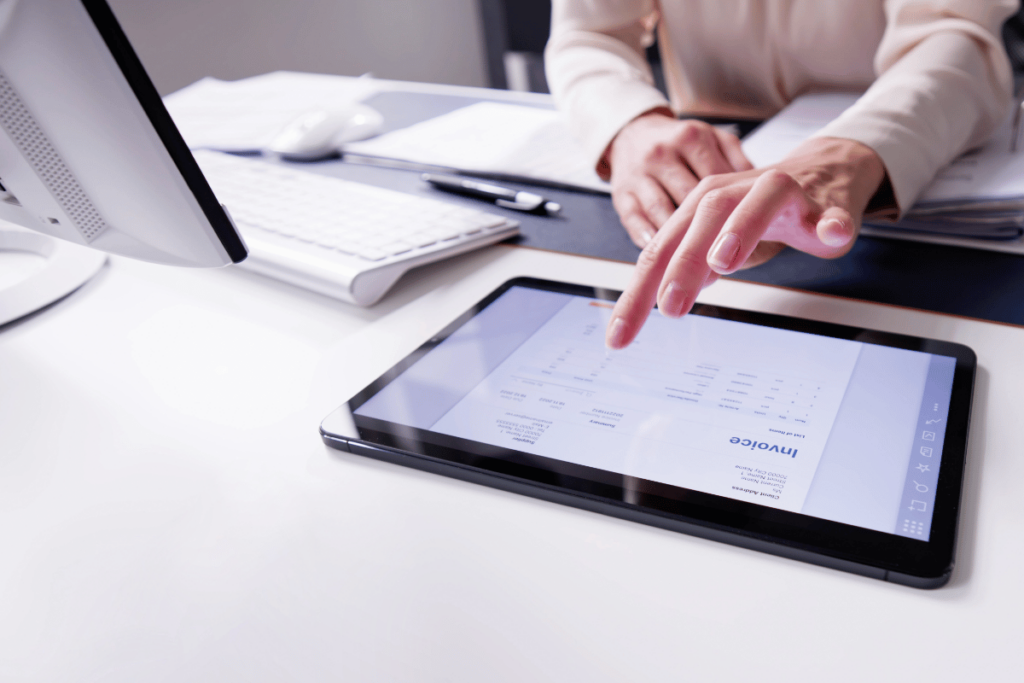 Facture sur tablette